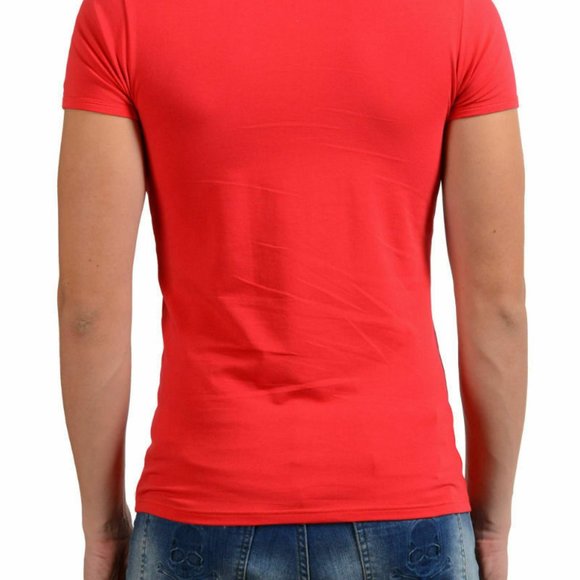 Versace Collection Red Stretch Crewneck T-Shirt - Picture 6 of 6